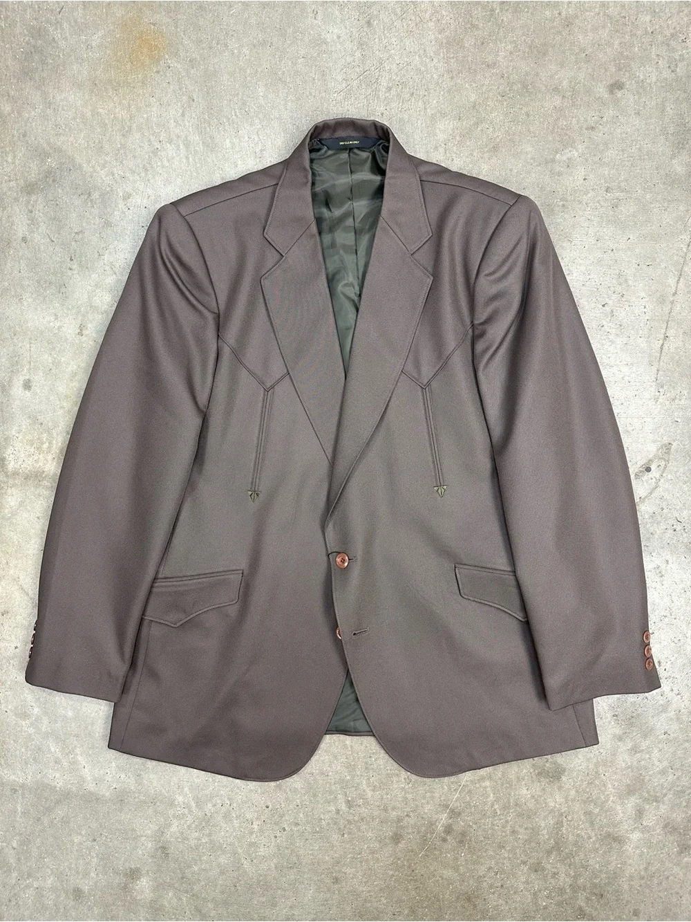 Vintage Dead Stock Mesquite Taupe Brown Western Blazer